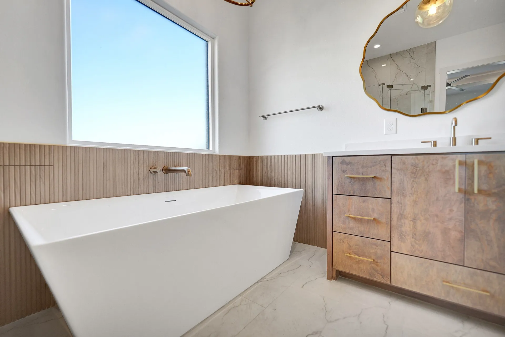 Luxury master bathroom with freestanding tub - Midland, TX